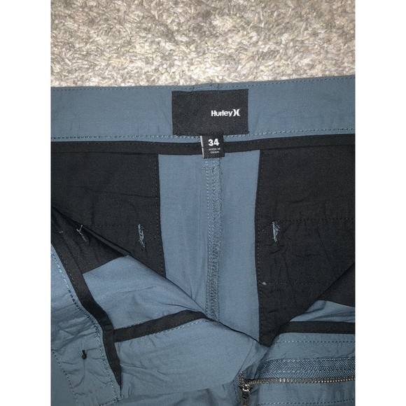 Men's Hurley OAO Southside Cotton 20" Length Shorts - Blue - Size 34 - NWT - Picture 4 of 6